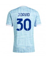 Juventus Jonathan David #30 Vieraspaita 2025-26 Lyhythihainen